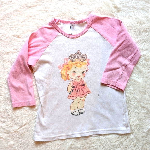 American Apparel Be Mine Raglan Top 8 - Picture 1 of 6